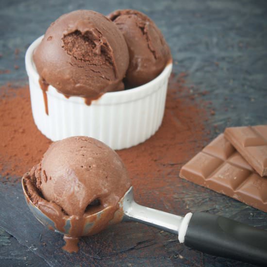 Rich Chocolate Ice Cream with Cocoa - Recipe photo by Nordic Food and Living