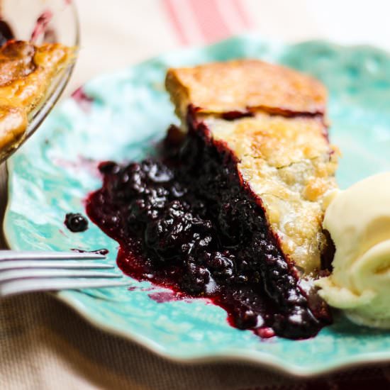 Black Raspberry Pie - Recipe photo by Honest and Tasty