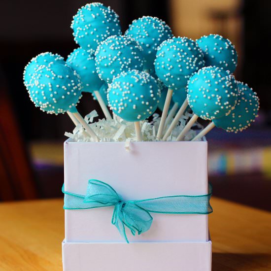 Blue Birthday Cake Pops - Recipe photo by mystylerecipe