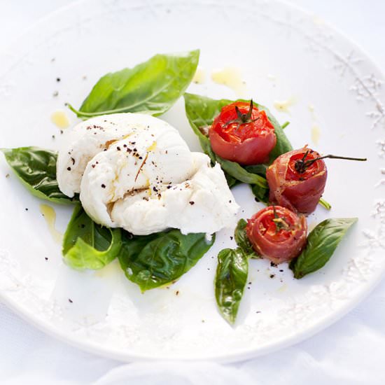 Cherry Tomatoes Baked in Ham - Recipe photo by lazysundaycooking