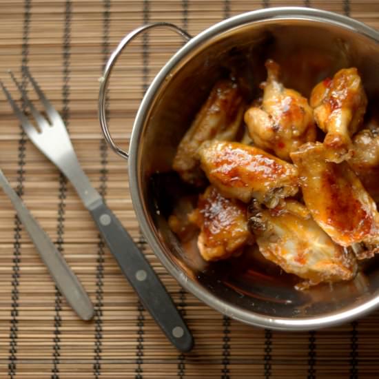 Red Pepper Jelly Chicken Wings - Recipe photo by ChopsticksAndCheesecake