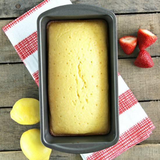 Lemon Pound Cake with Strawberries - Recipe photo by Purely Katie