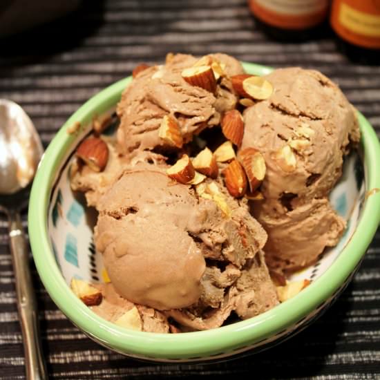 No-Churn Chocolate Almond Ice Cream - Recipe photo by TheSpiffyCookie