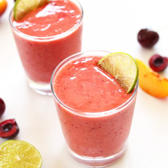 Cherry Limeade Smoothie - Recipe photo by minimalist baker