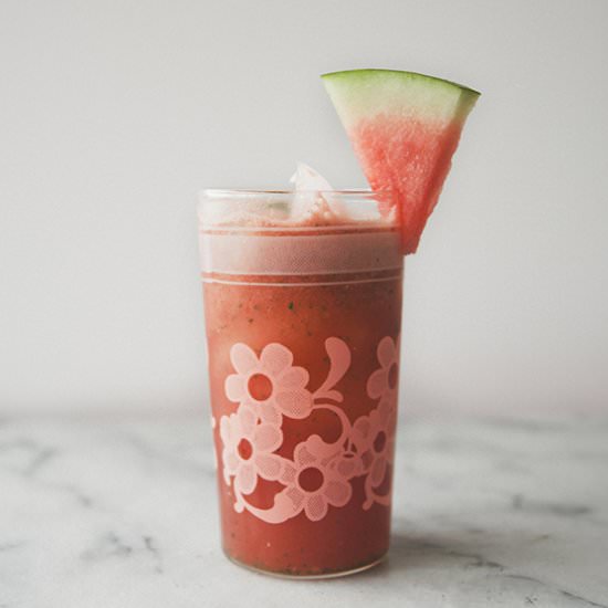 Spicy Watermelon Mint Agua Fresca - Recipe photo by thekitchykitchen