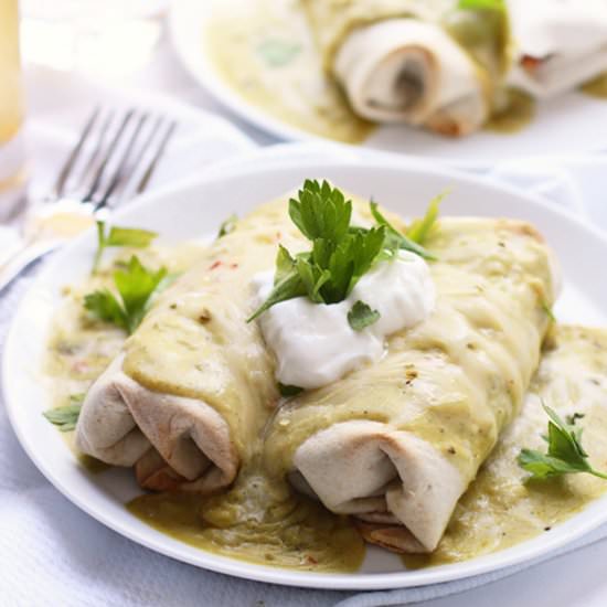 Fajita Burritos with Sour Cream - Recipe photo by cookingforkeeps