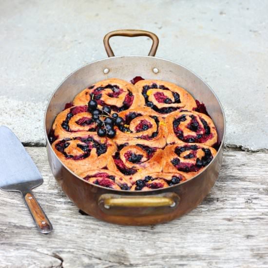 Spelt Summer Berry Buns - Recipe photo by happyheartedkitchen