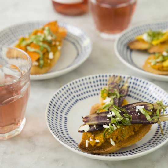 Bruschetta with Carrot Pesto - Recipe photo by camillestyles