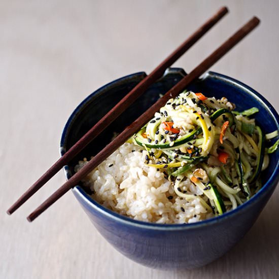 Zucchini Ginger Brown Rice - Recipe photo by Yes more please