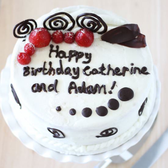 Berry Vanilla Birthday Cake - Recipe photo by savoringspoon