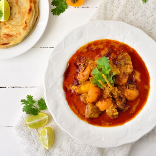 Lamb/Mutton with Apricots/Khubani - Recipe photo by cubesnjuliennes