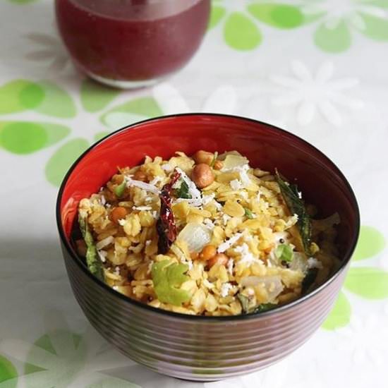 Oat Upma - Recipe photo by swasthfreak