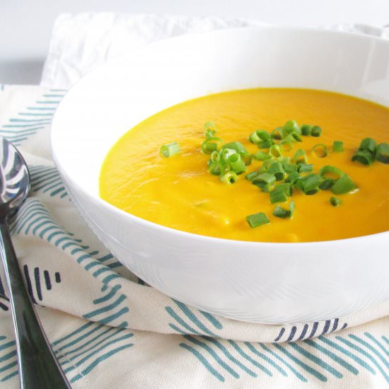 Creamy Carrot Ginger Soup - Recipe photo by WholeLivingLauren