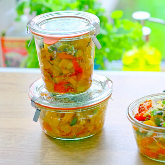 Long Baked Tomatoes and Zucchini - Recipe photo by Ravfood