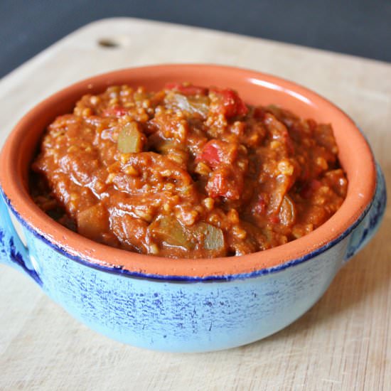 Savory Saucy Taco Oats - Recipe photo by fittingintovegan