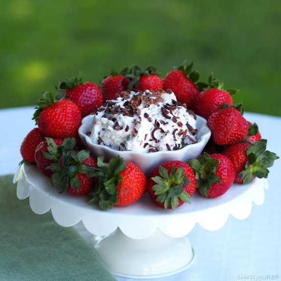 Strawberries with Cream & Chocolate - Recipe photo by simply sated