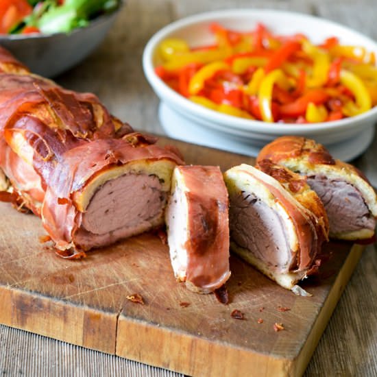 Herbed Pork Tenderloin in Baguette - Recipe photo by ManyKitchens.com