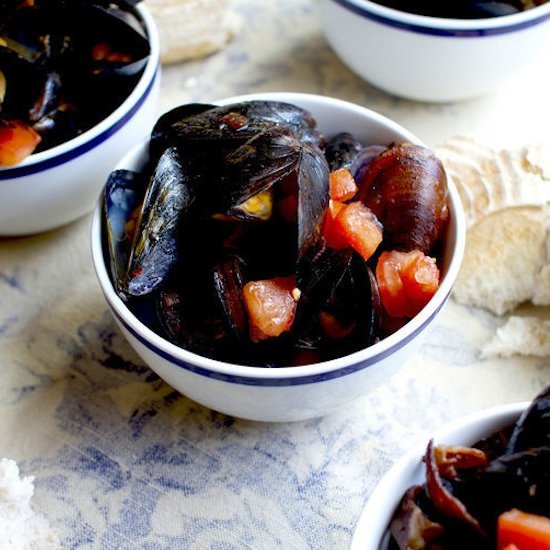 Spicy Mussels with Pancetta - Recipe photo by food52