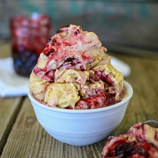 Peanut Butter & Jelly Ice Cream - Recipe photo by Kleinworth &amp; Co