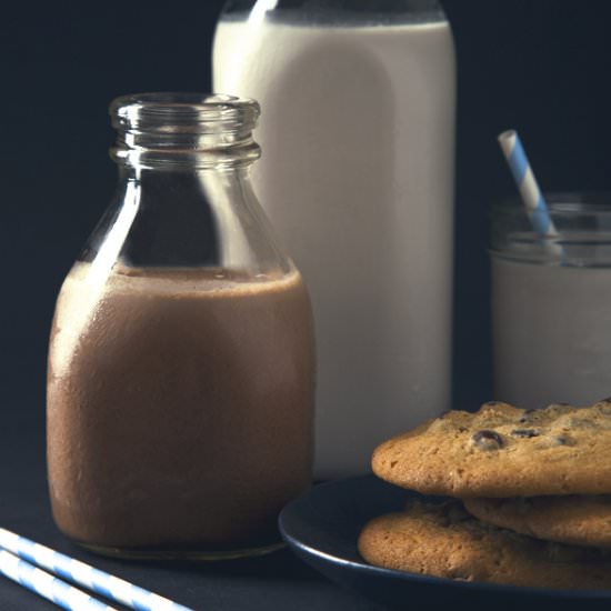 Plain & Chocolate (Nut) Milks - Recipe photo by PicklesNHoney