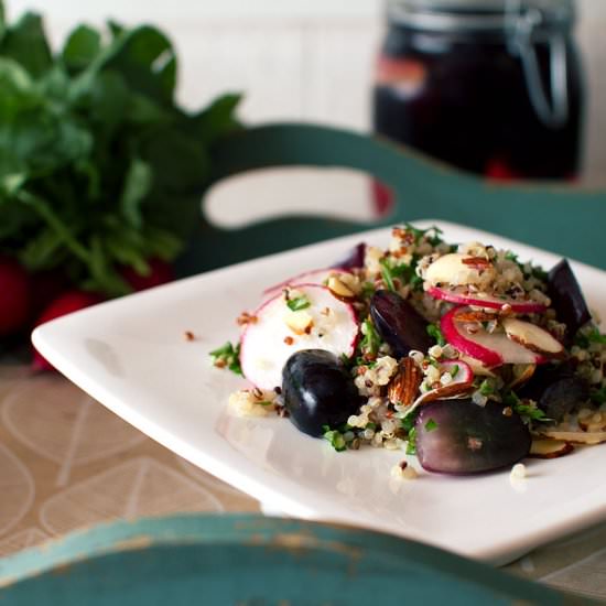 Chai Pickled Grape + Quinoa Salad - Recipe photo by fmitk