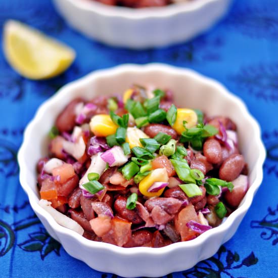 Purple Cabbage & Kidney Beans Salad - Recipe photo by pari