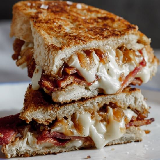 Bacon, Brie & Onion Grilled Cheese - Recipe photo by Simply Delicious