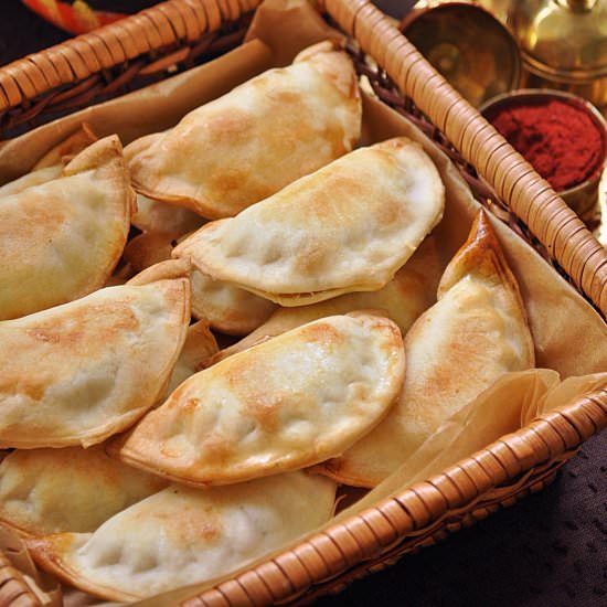 Baked Indian Style Calzone - Recipe photo by pari