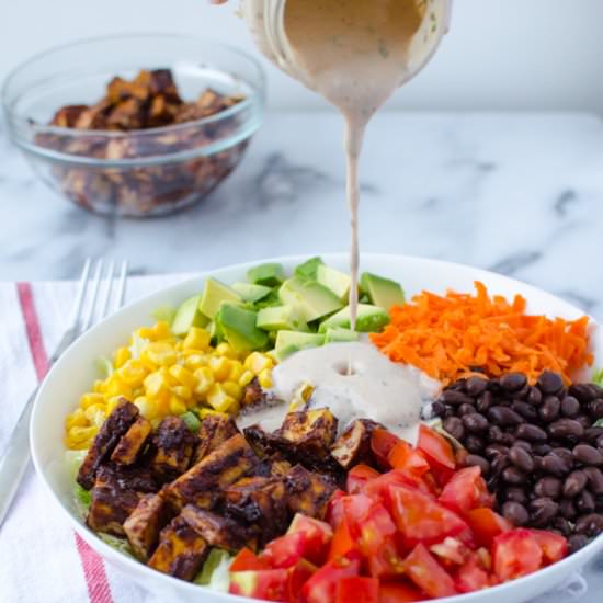 Chopped BBQ Tofu Salad - Recipe photo by Alexandra Caspero