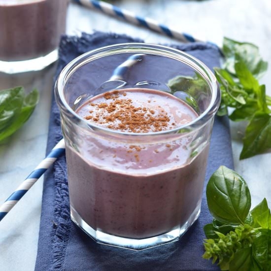 Blackberry Basil Smoothies - Recipe photo by coffeeandquinoa