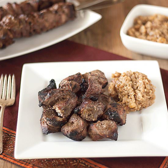 Indonesian Beef Satay - Recipe photo by veggiesbycandlelight
