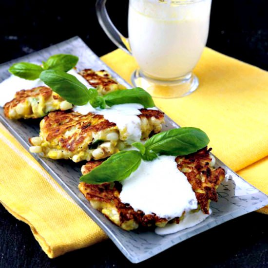 Summer Squash and Corn Fritters - Recipe photo by mangotomato