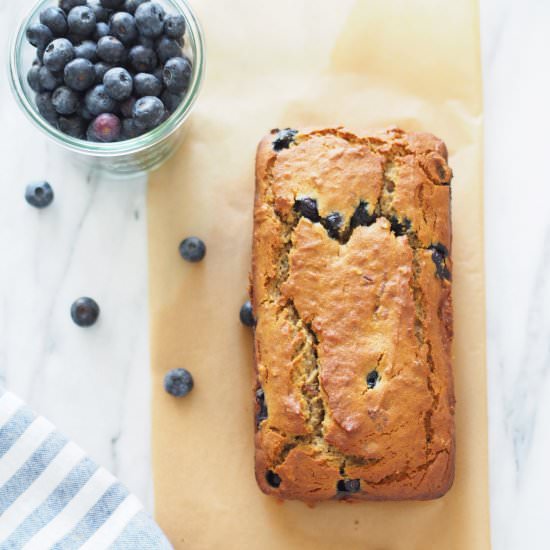 Blueberry Sour Cream Banana Bread - Recipe photo by typicaldomesticbabe