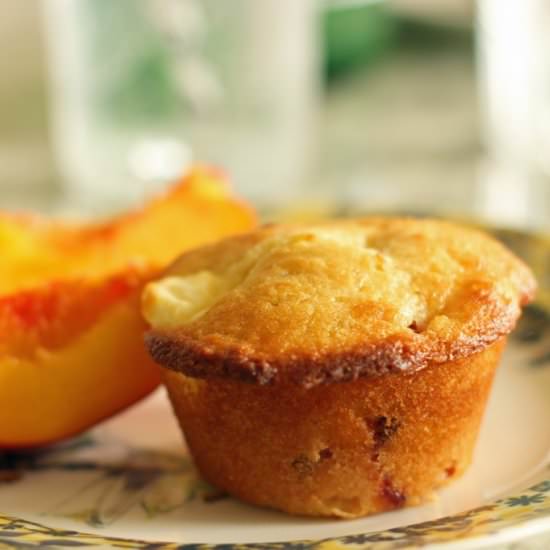 Cream Cheese and Nectarine Muffins - Recipe photo by pearlsonastring