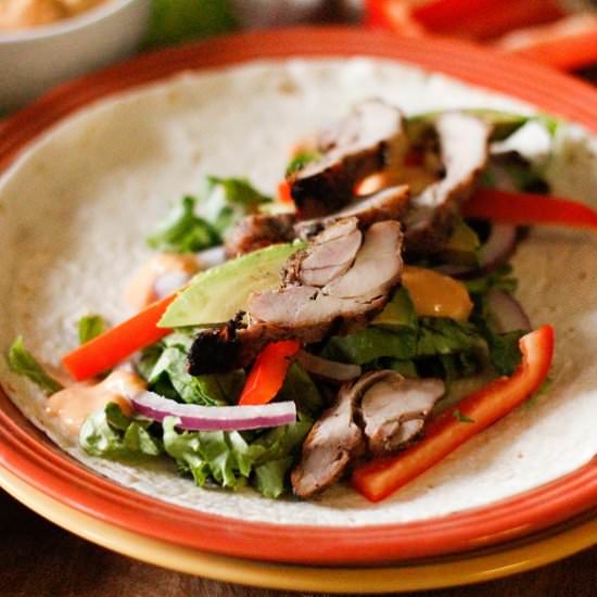 Southwest Grilled Chicken Wraps - Recipe photo by roastedroot