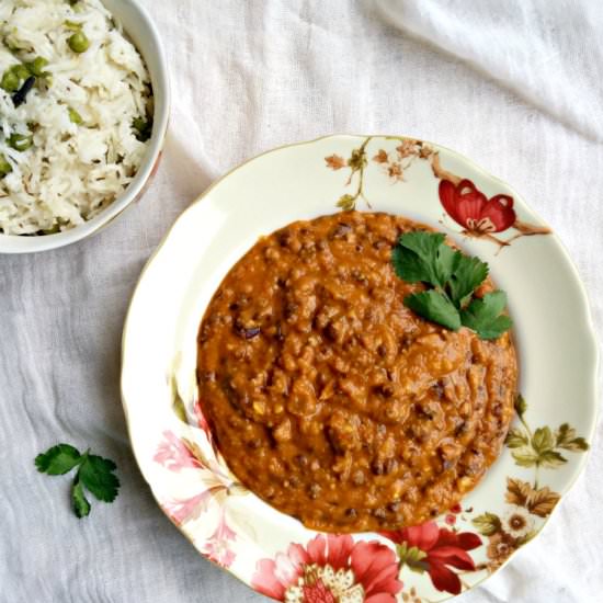 Dal Makhani with Matar Pulao - Recipe photo by naivecookcooks