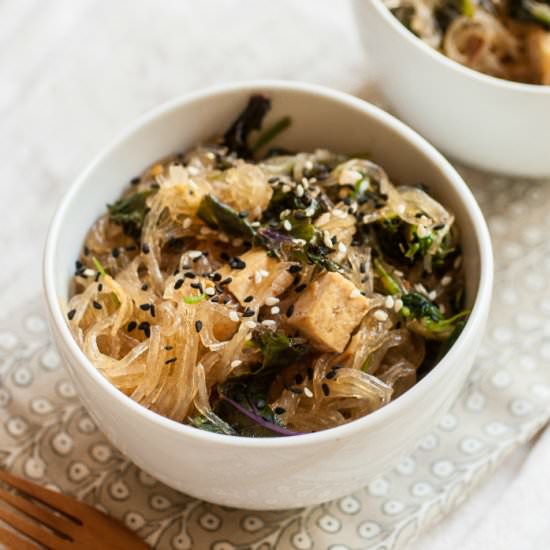 Asian Glass Noodles with Tofu - Recipe photo by ProduceonParade