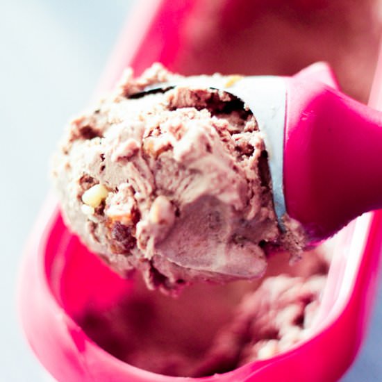 Chocolate Monkey Ice Cream - Recipe photo by feelgoodfoodblog