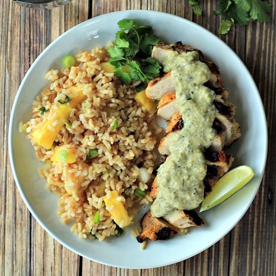 Chicken w Tomatillo Poblano Sauce - Recipe photo by joyfulhealthyeats