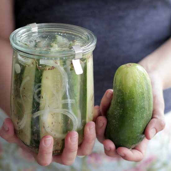 Homemade Refrigerator Pickles - Recipe photo by livesimplymom