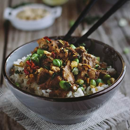 Lemongrass Chicken with Cashews - Recipe photo by foolproofliving.com