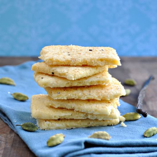 Cardamom Vanilla Bean Shortbread - Recipe photo by PinchandSwirl