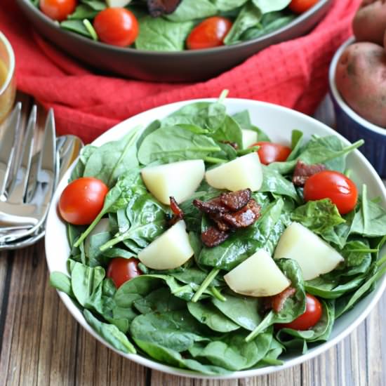 Hot Bacon Spinach Salad - Recipe photo by petiteallergytreats