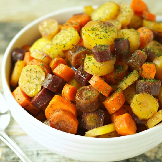 Carrots with Honey Butter Sauce - Recipe photo by slowcookergourmet