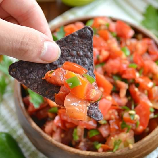 Garden-Fresh Tomato Salsa - Recipe photo by WholeAndHeavenlyOven