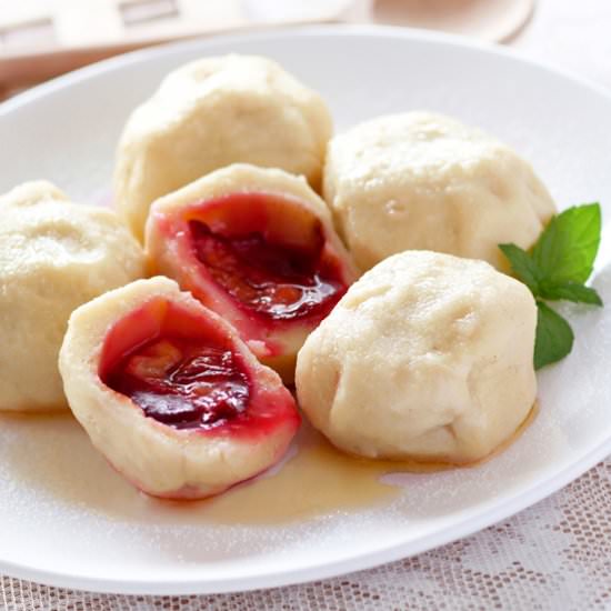 Polish Potato Plum Dumplings - Recipe photo by Fotokulinarnie