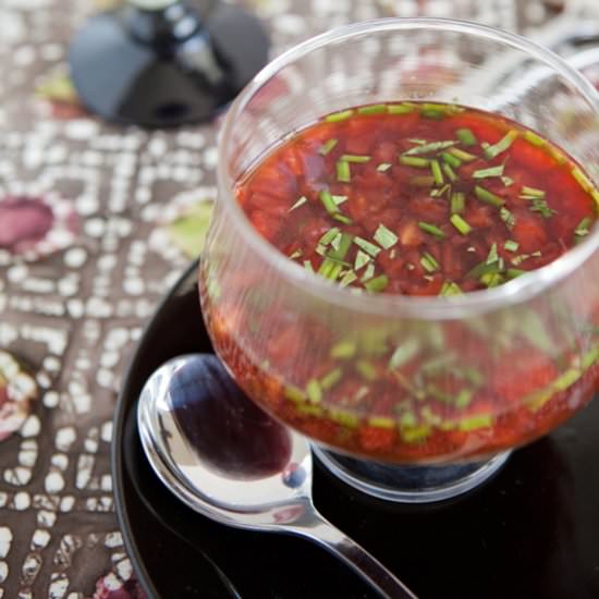 Consommé Madrilène - Recipe photo by kitchen serendipity