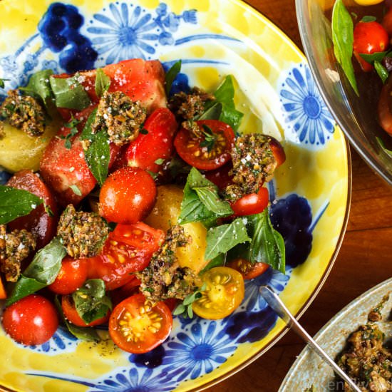 Tomato Salad with Tuna Tapenade - Recipe photo by The Garum Factory