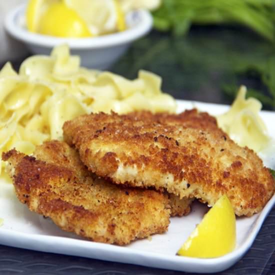 Chicken Schnitzel Recipe - Recipe photo by panning the globe