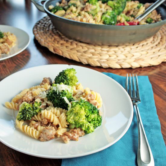 Broccoli and Sausage Pasta Toss - Recipe photo by LazyGlutenFree